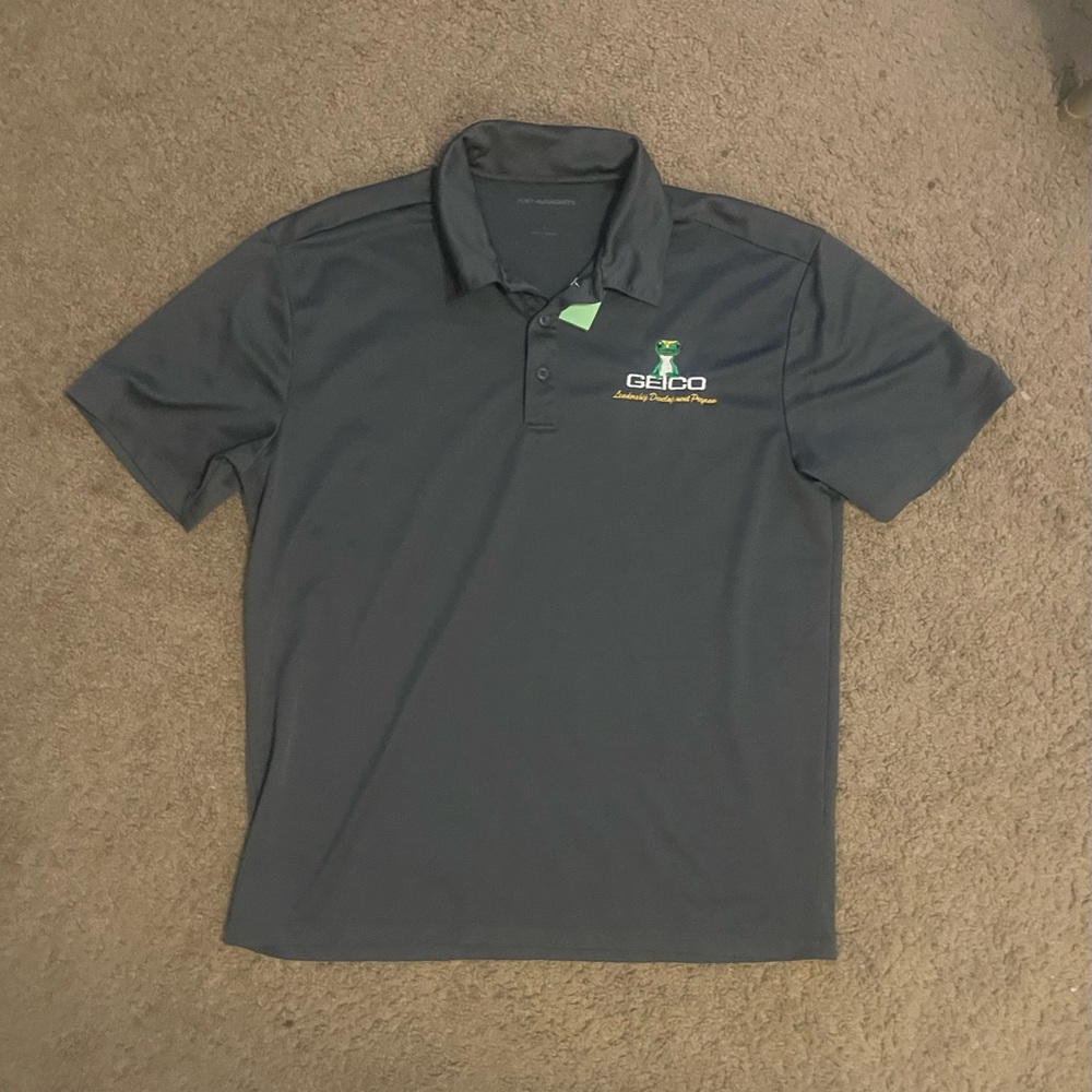Geico Leadership Development Black Polo Shirt Size Large